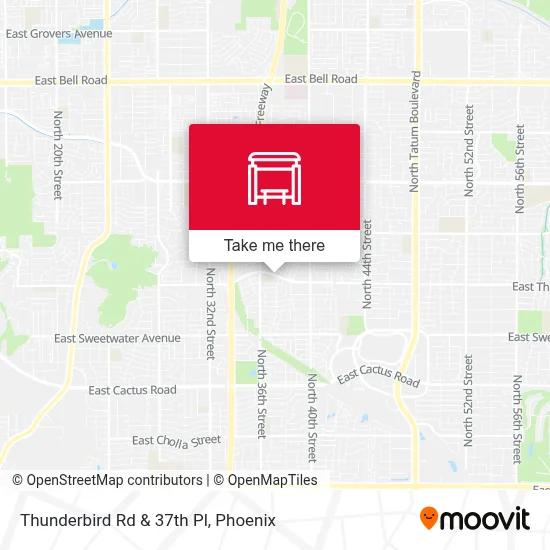 Thunderbird Rd & 37th Pl map