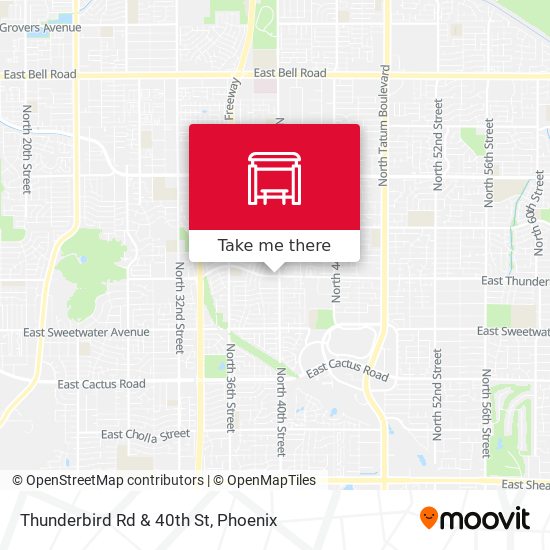 Thunderbird Rd & 40th St map