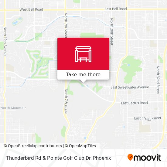 Mapa de Thunderbird Rd & Pointe Golf Club Dr