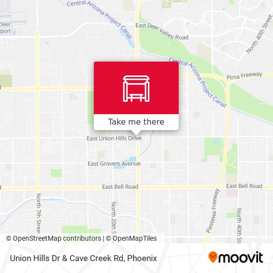 Union Hills Dr & Cave Creek Rd map