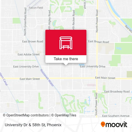 University Dr & 58th St map