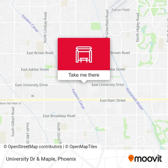 University Dr & Maple map