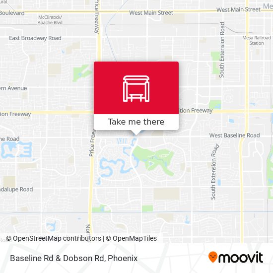 Baseline Rd & Dobson Rd map