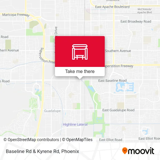 Baseline Rd & Kyrene Rd map