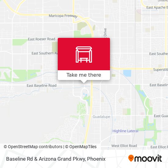 Baseline Rd & Arizona Grand Pkwy map