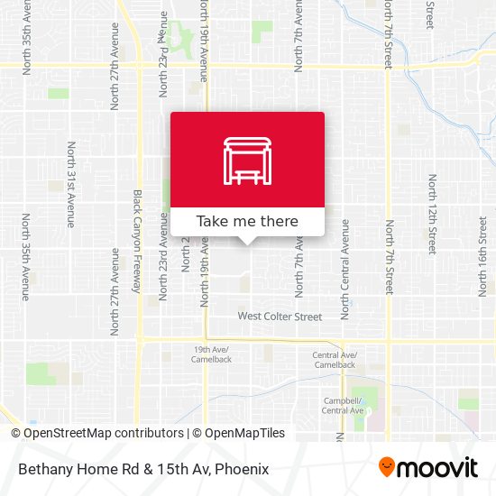 Mapa de Bethany Home Rd & 15th Av