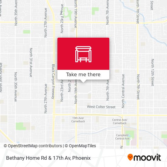 Mapa de Bethany Home Rd & 17th Av