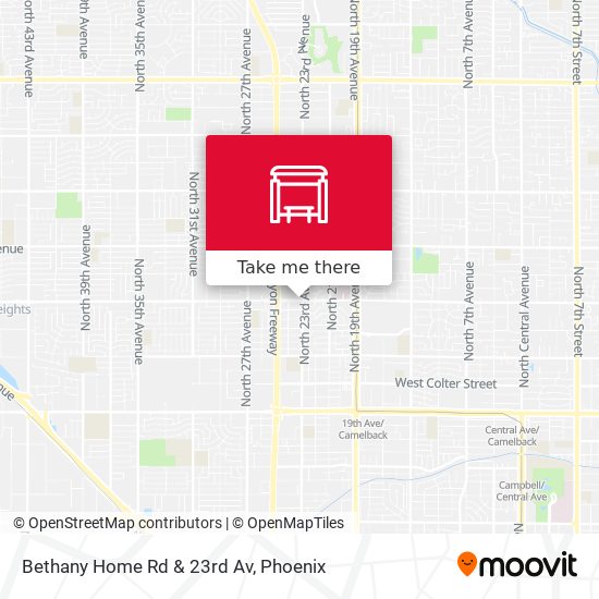 Bethany Home Rd & 23rd Av map