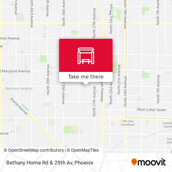 Bethany Home Rd & 29th Av map