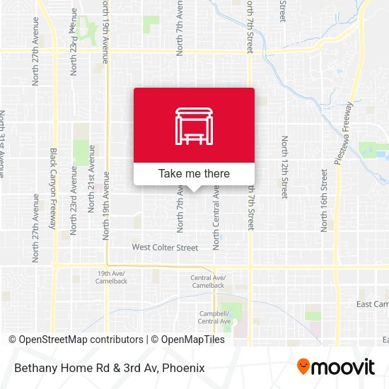 Bethany Home Rd & 3rd Av map