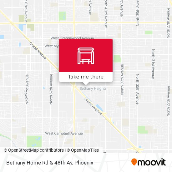 Mapa de Bethany Home Rd & 48th Av