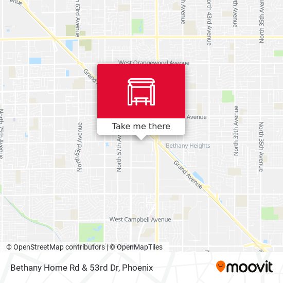 Bethany Home Rd & 53rd Dr map
