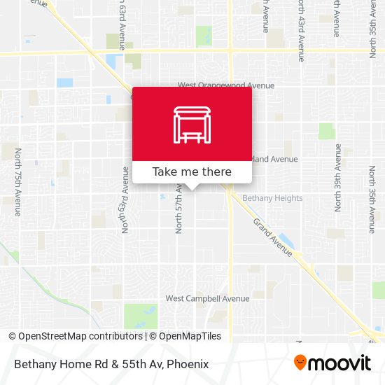 Bethany Home Rd & 55th Av map