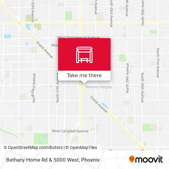 Bethany Home Rd & 5000 West map