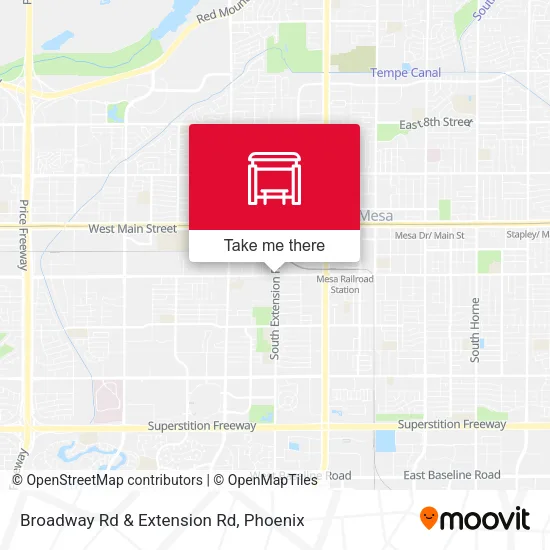 Broadway Rd & Extension Rd map