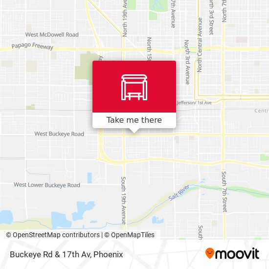 Buckeye Rd & 17th Av map