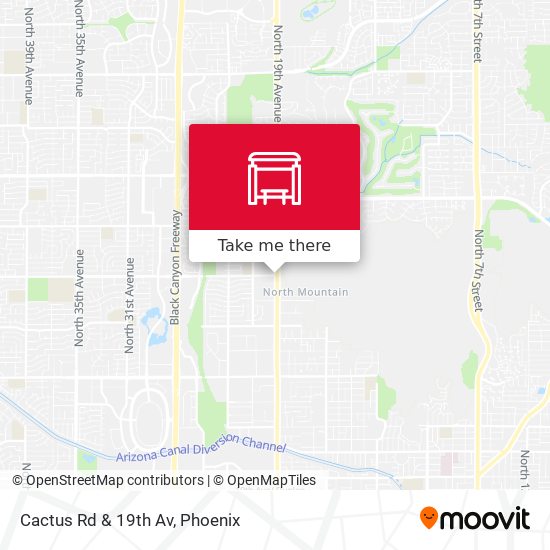 Cactus Rd & 19th Av map