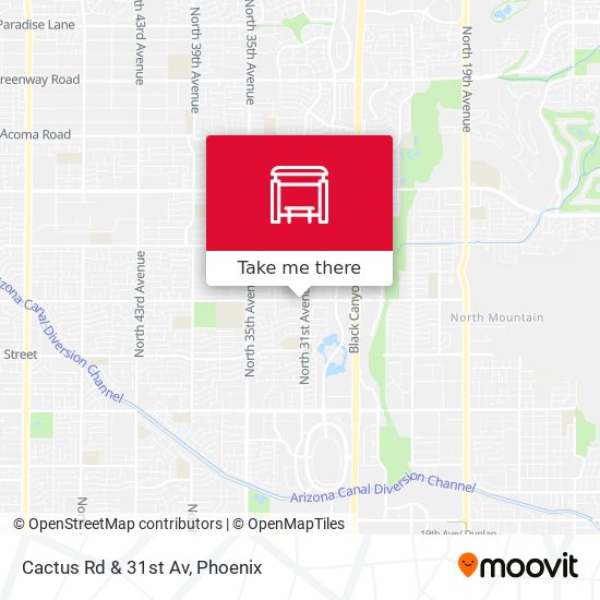 Mapa de Cactus Rd & 31st Av