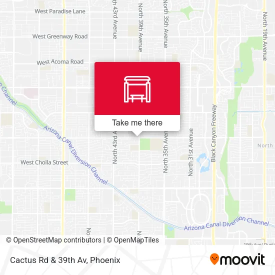 Cactus Rd & 39th Av map