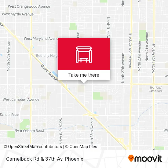 Camelback Rd & 37th Av map
