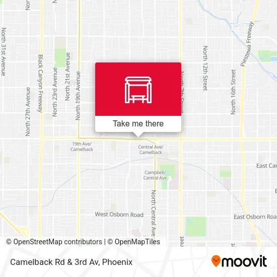 Camelback Rd & 3rd Av map