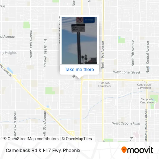 Camelback Rd & I-17 Fwy map