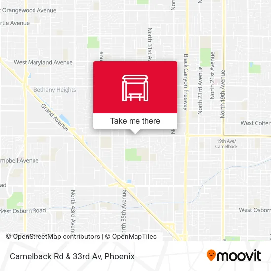 Camelback Rd & 33rd Av map
