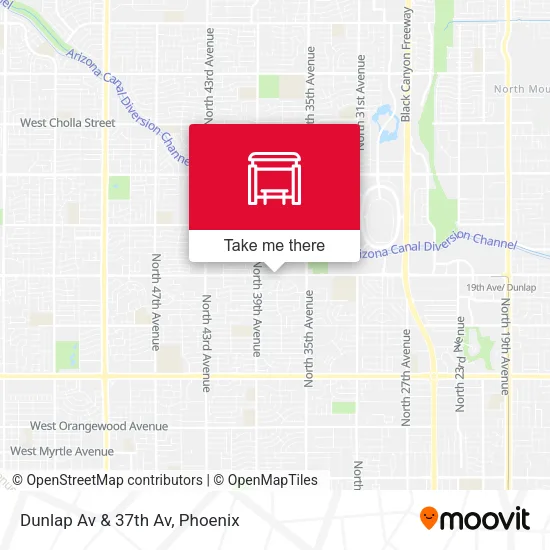 Dunlap Av & 37th Av map