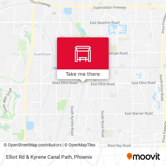 Elliot Rd & Kyrene Canal Path map