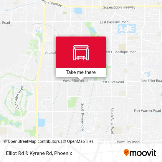 Elliot Rd & Kyrene Rd map