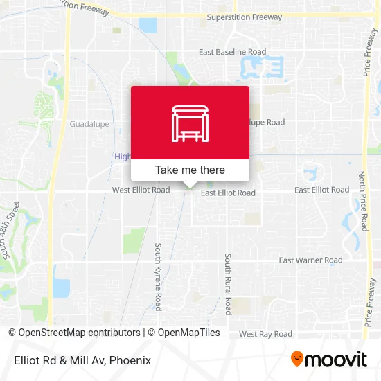 Elliot Rd & Mill Av map