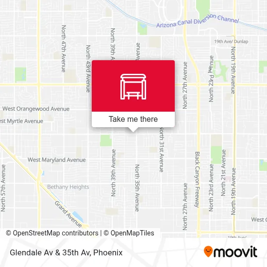 Glendale Av & 35th Av map