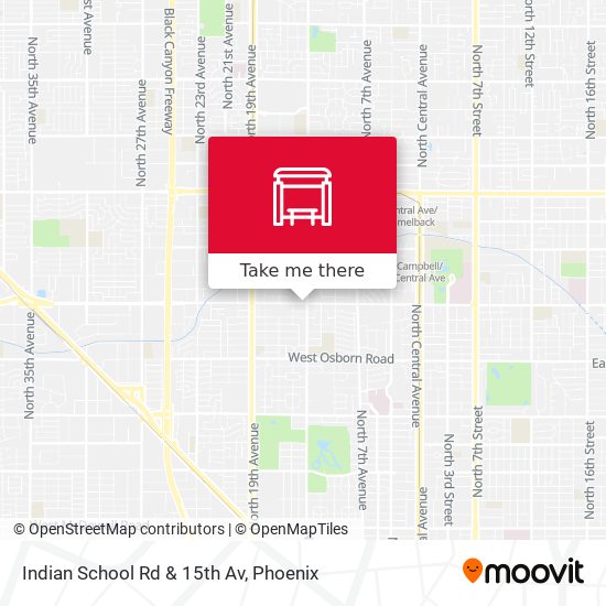 Indian School Rd & 15th Av map