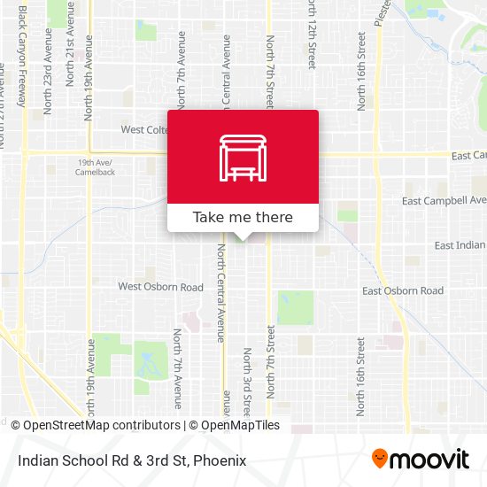 Indian School Rd & 3rd St map