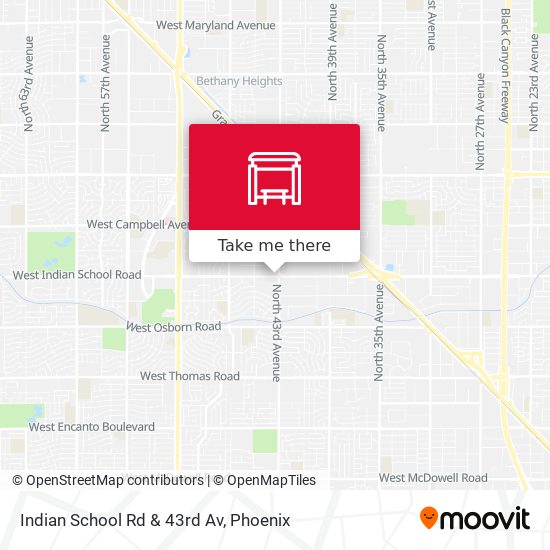 Indian School Rd & 43rd Av map