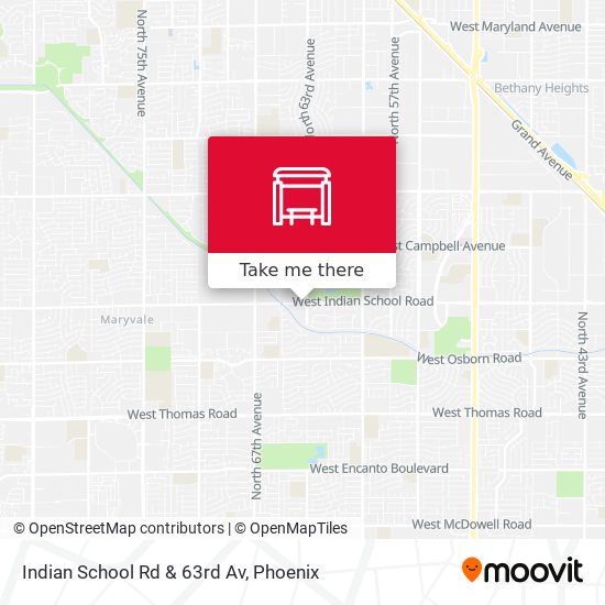 Indian School Rd & 63rd Av map