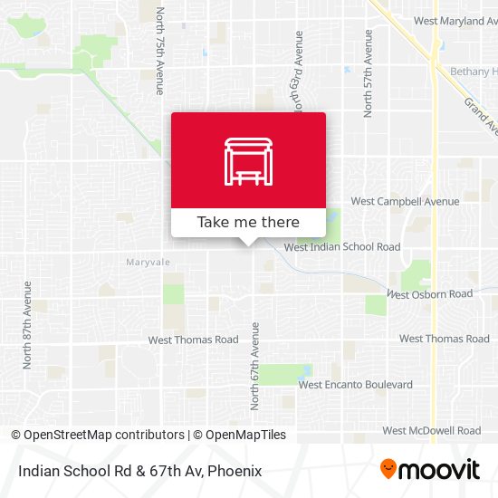 Indian School Rd & 67th Av map