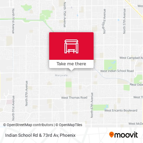 Indian School Rd & 73rd Av map