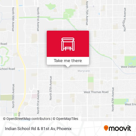 Mapa de Indian School Rd & 81st Av
