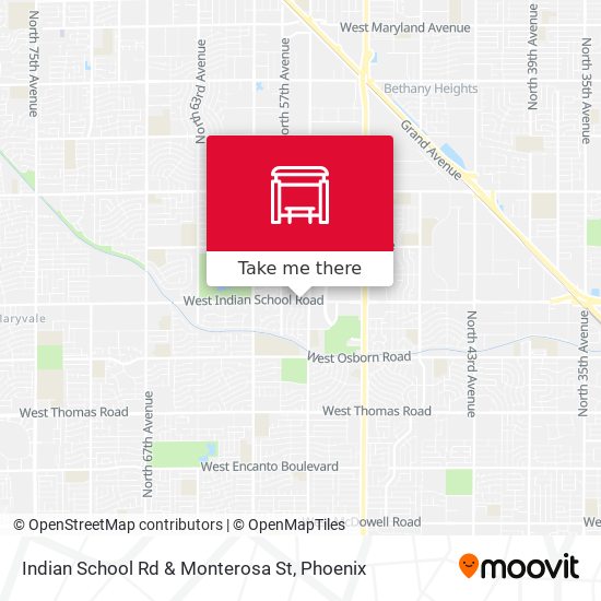 Indian School Rd & Monterosa St map