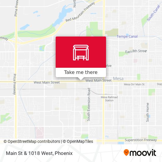 Main St & 1018 West map