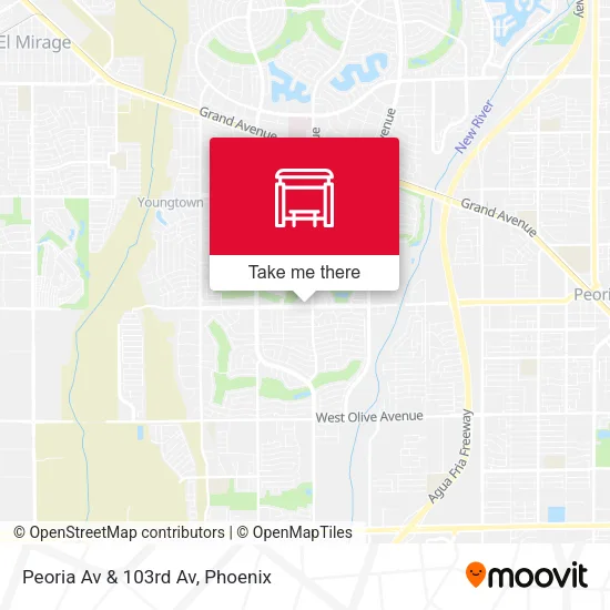 Peoria Av & 103rd Av map