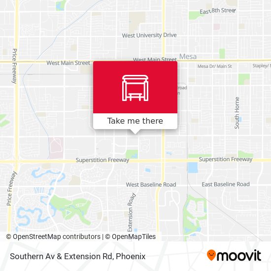 Mapa de Southern Av & Extension Rd