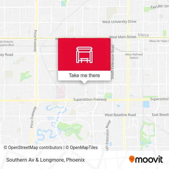 Southern Av & Longmore map