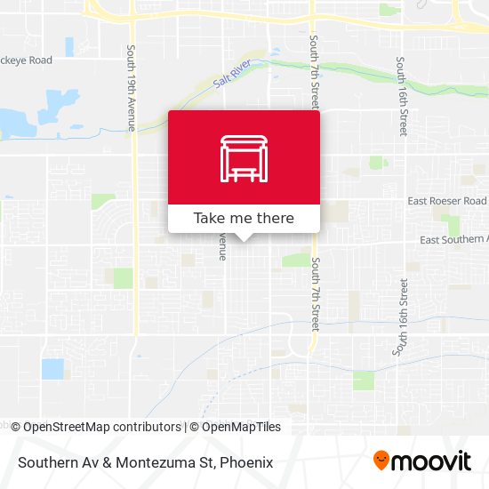 Southern Av & Montezuma St map