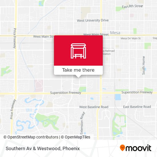 Mapa de Southern Av & Westwood