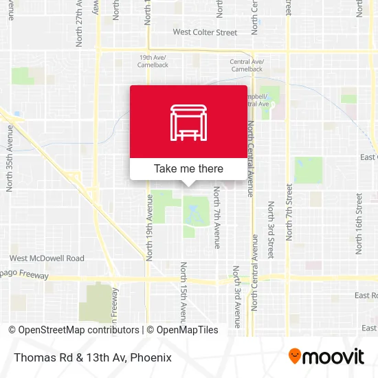 Thomas Rd & 13th Av map