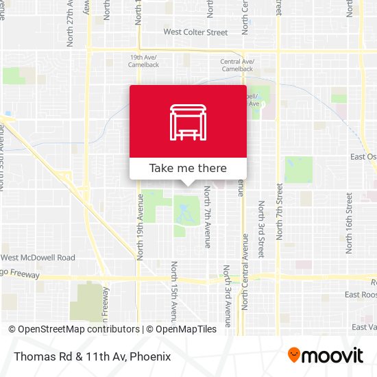 Mapa de Thomas Rd & 11th Av