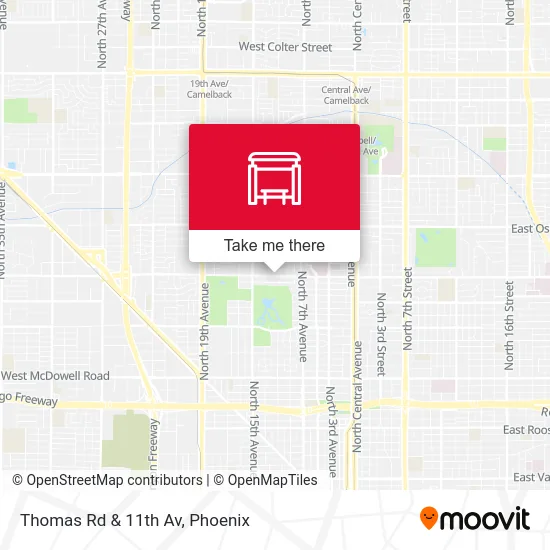Thomas Rd & 11th Av map