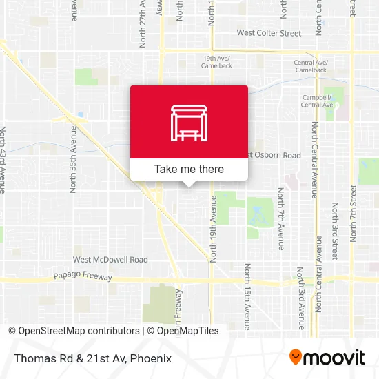 Thomas Rd & 21st Av map